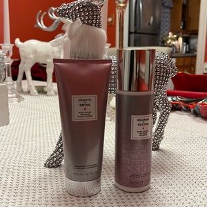 European wax Center body lotion and body polish.